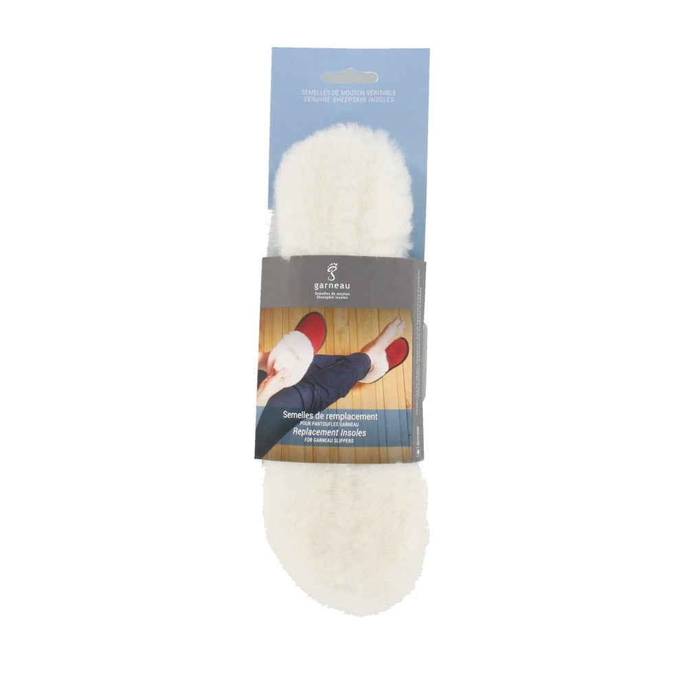 Men's White Replacement Sheepskin Insole for Slippers