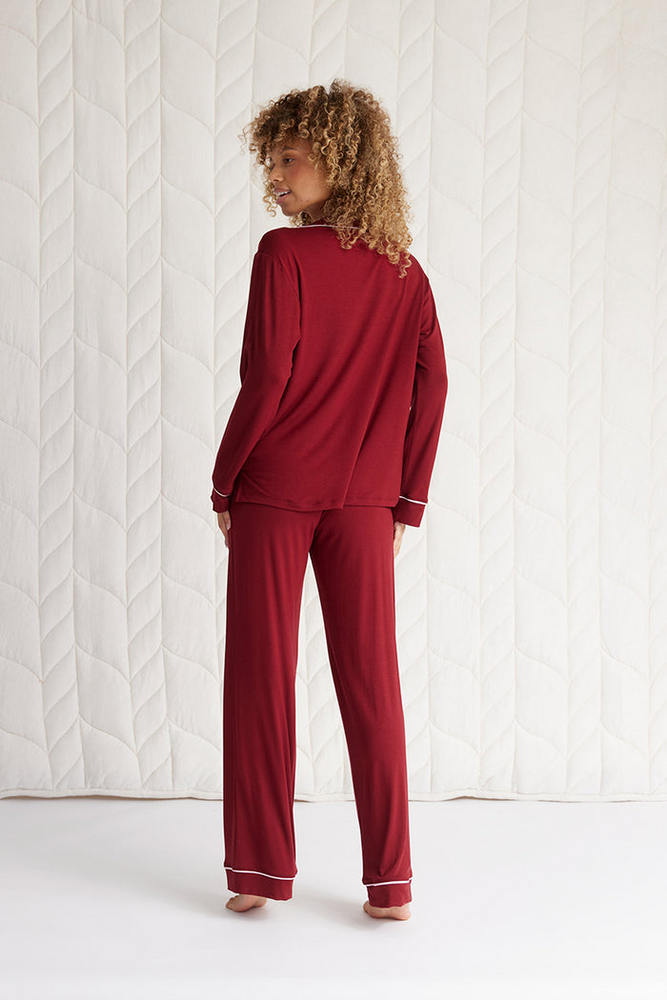Long Sleeve Button-Down Pajama Set