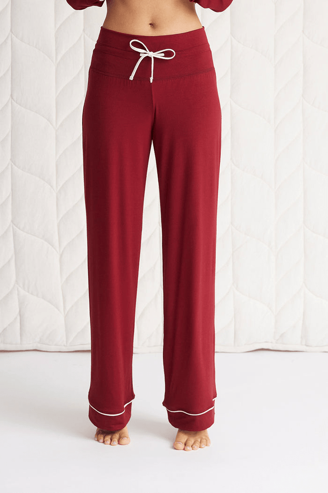 Long Sleeve Button - Down Pajama Set - Garneau Slippers