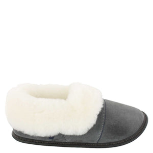 
            
                Load image into Gallery viewer, Men&amp;#39;s Charcoal Lazybone Sheepskin Slippers
            
        