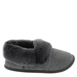 
            
                Load image into Gallery viewer, Women&amp;#39;s Charcoal Lazybone Sheepskin Slippers
            
        
