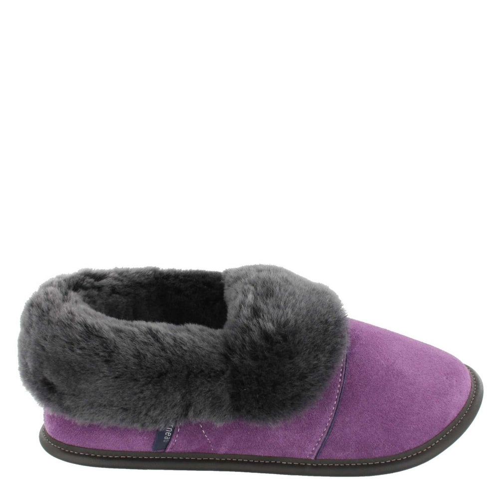 Women's Purple Lazybone Sheepskin Slippers