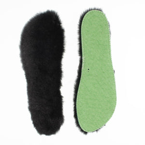 Men's Black Silverfox Replacement Sheepskin Insole for Slippers