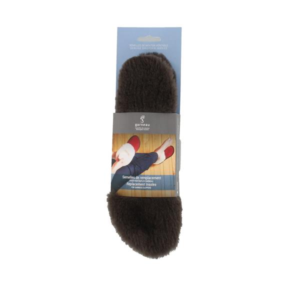 Men's Brown Replacement Sheepskin Insole for Slippers
