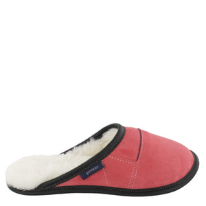 
            
                Load image into Gallery viewer, Women&amp;#39;s Pink Suede and Sheepskin Mule Slippers
            
        