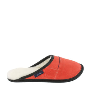 Women's Coral Suede and Sheepskin Mule Slippers