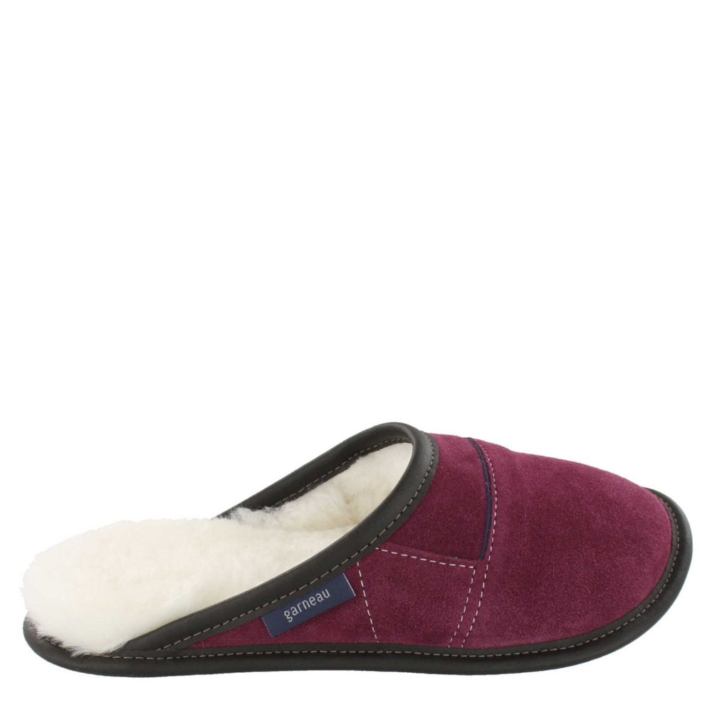 
            
                Load image into Gallery viewer, Women&amp;#39;s Plum Suede and Sheepskin Mule Slippers
            
        