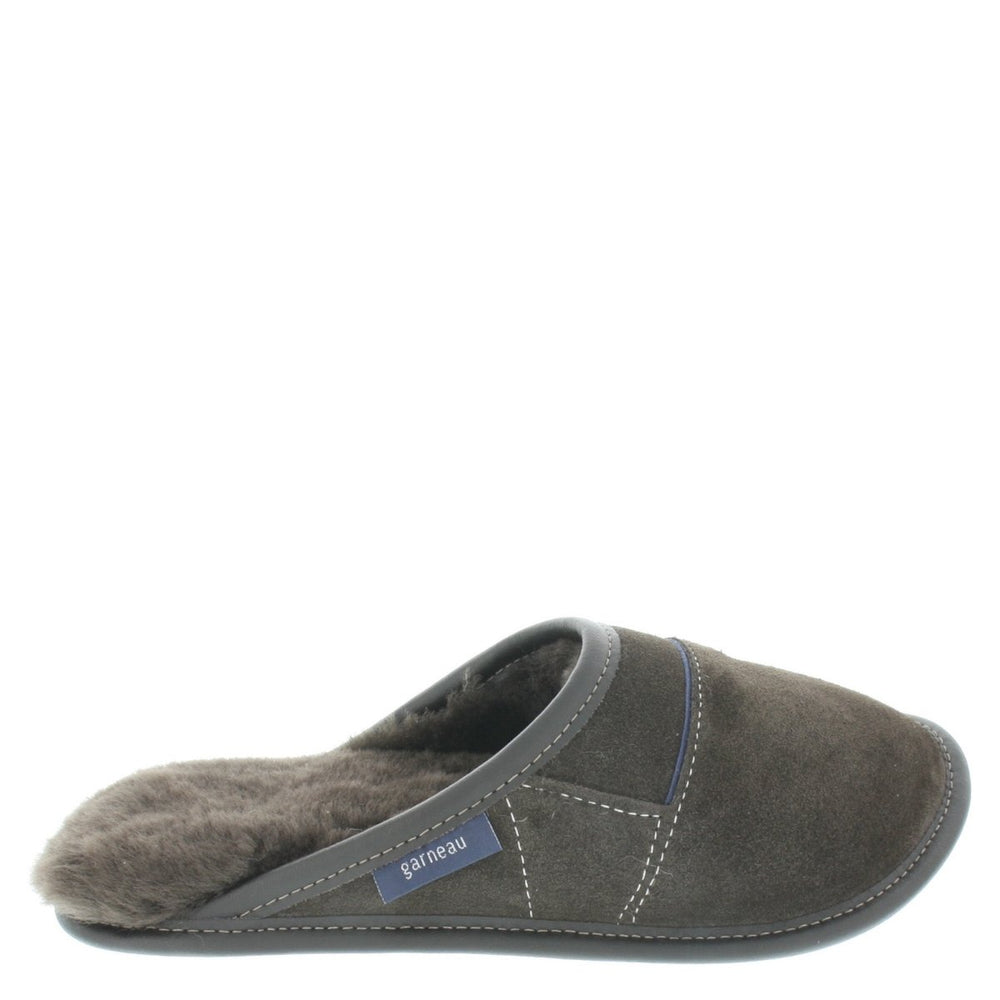 
            
                Load image into Gallery viewer, Men&amp;#39;s Brown Suede and Brown Sheepskin Mule Slippers
            
        