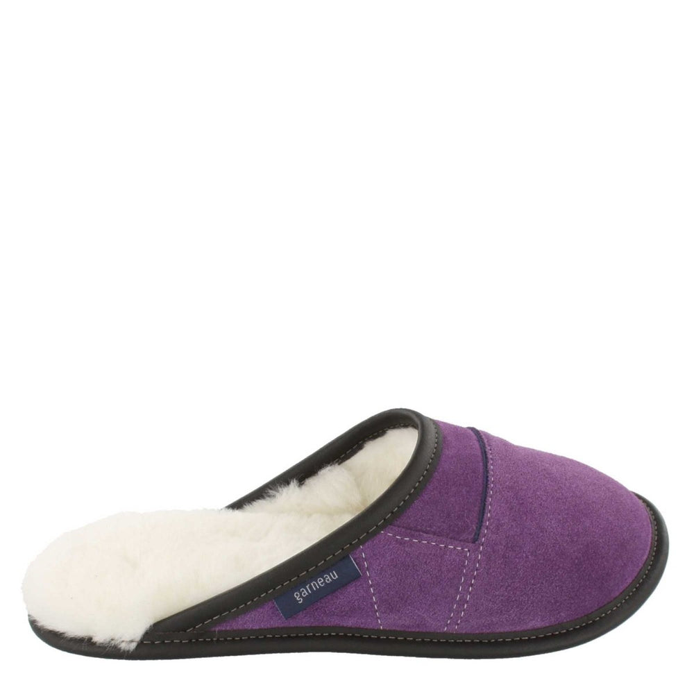
            
                Load image into Gallery viewer, Women&amp;#39;s Purple Suede and Sheepskin Mule Slippers
            
        